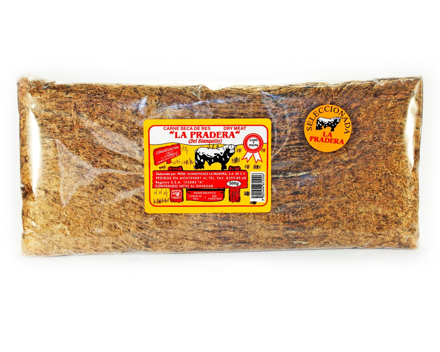 Carne seca entera La Pradera en láminas de lomo